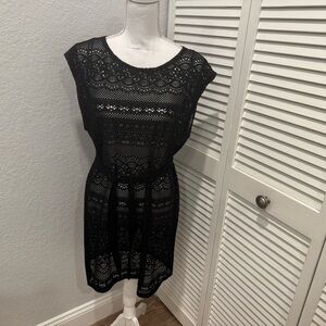 Merona Black Beach Coverup